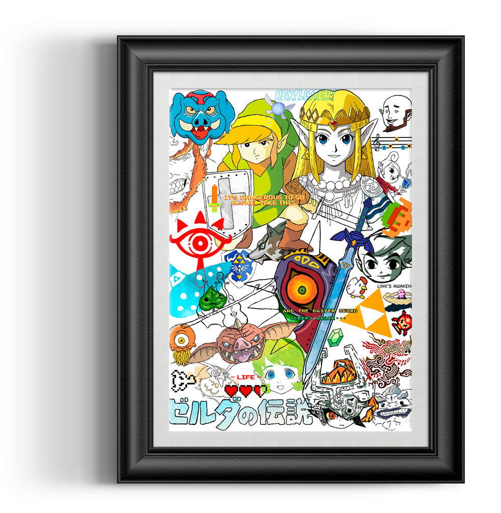 Poster Ilustración The legend of Zelda